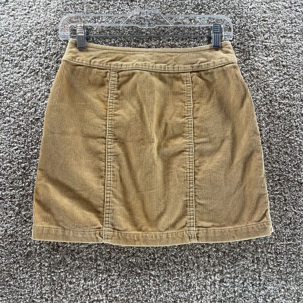 American Eagle Skirt Womens 26 Tan Corduroy Cotton Preppy Mini Casual Ladies VTG